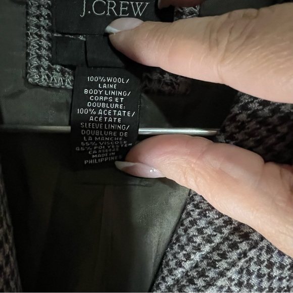 J. Crew Schoolboy Brown Houndstooth Wool Blazer - Picture 8 of 10